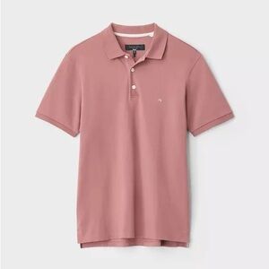 Rag and Bone Men’s Pink Polo Shirt Short Sleeve Size Medium